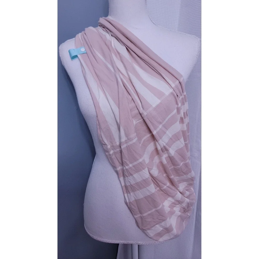 Lululemon Pink Stripe Snap Scarf Wrap Infinity Loop